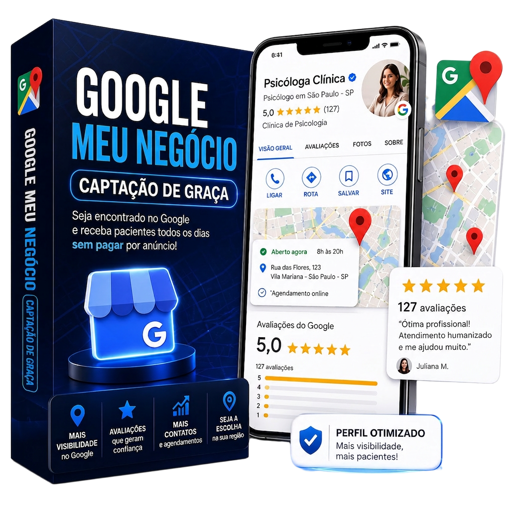 Mockup do curso Google Meu Negócio Otimizado