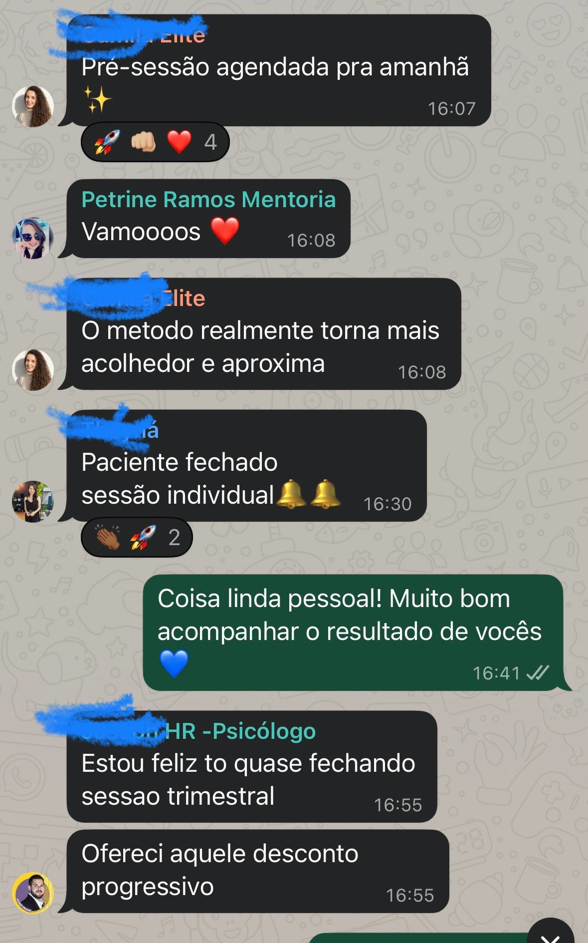 Print de aluno comemorando resultados 3